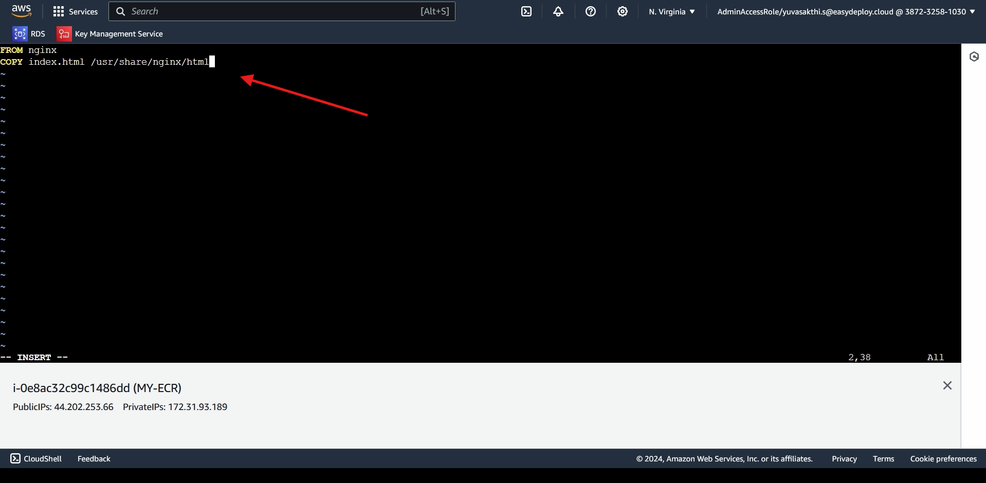 Edit Docker file