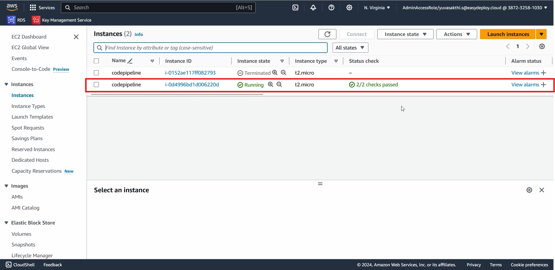 Instance created